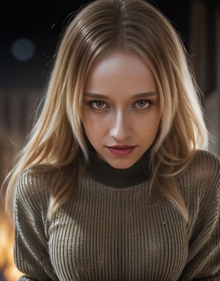 UHD, RAW photo of (EvalynnTI:1.2),  a beautiful woman, perfect hair, (modern photo), wearing a (long sleeved sweater:1.2) and long pants with jewelry, portrait, 85mm, (analog, cinematic, film grain:1.3), (Mars Terraforming Site, Area for Mars terraforming with technologies to transform the planet's environment.), detailed eyes, professional pose, painted lips, (epiCPhoto), (looking at viewer:1.1), (cinematic shot:1.3), (natural lighting, lit from above), ((intricate details)), hdr, ((intricate details, hyperdetailed)), soft light, sharp, exposure blend, medium shot, bokeh, (hdr:1.4), (hyperdetailed:1.2)
<lora:lora_perfecteyes_v1_from_v1_160:0.3> <lora:lora_perfectsmile_v1_from_v1_160:0.3>  <lora:EVL:0.9>, detailed skin texture, (blush:0.5), (goosebumps:0.5), subsurface scattering