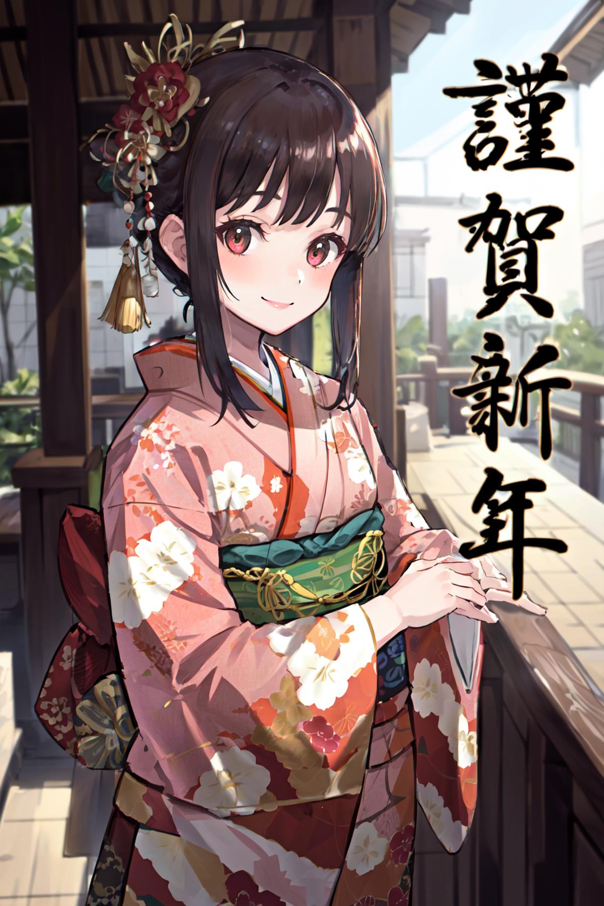 謹賀新年 文字模板 | Happy New Year Kanji Template image by Akii