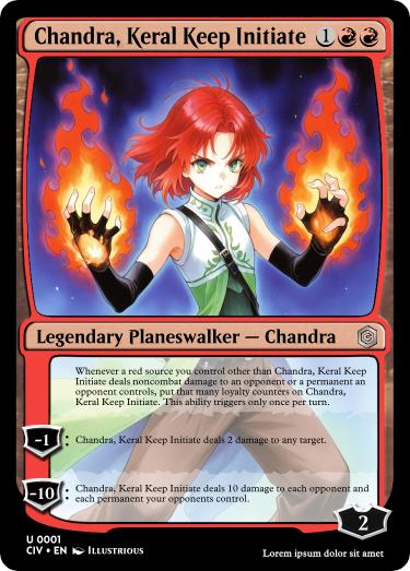 [IL] Chandra Nalaar Pre-Spark Ignition (Magic: the Gathering) / チャンドラ・ナラー 「カラデシュの火」版 (マジック:ザ・ギャザリング) V2