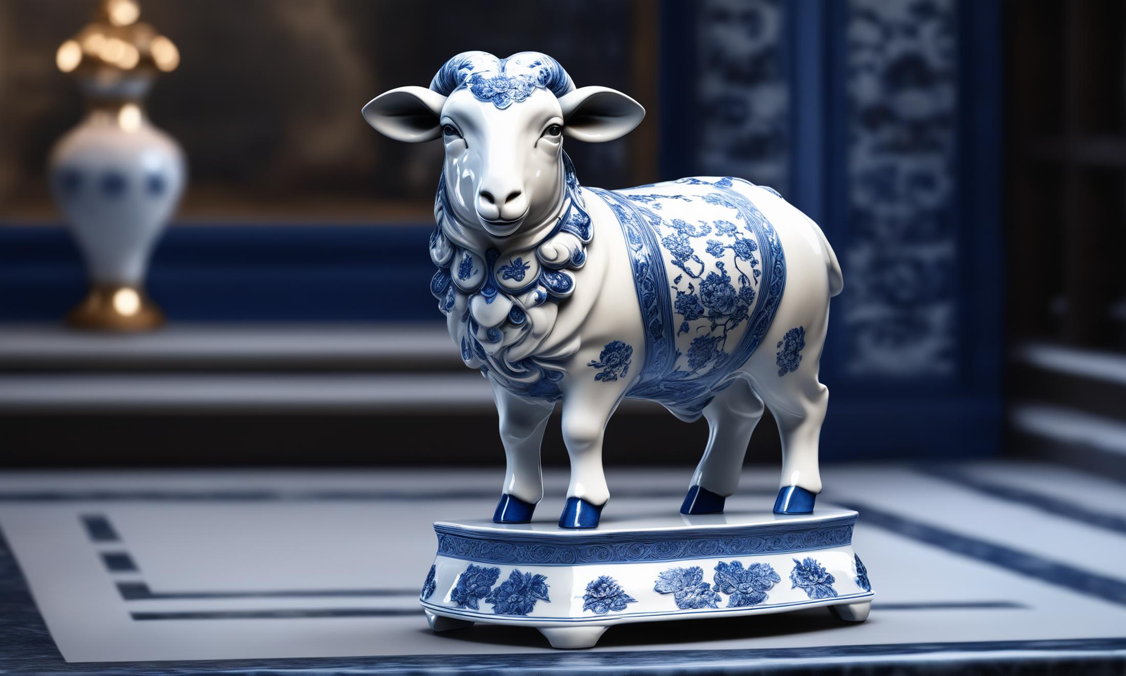 XL Realistic blue and white porcelain art style image by comingdemon