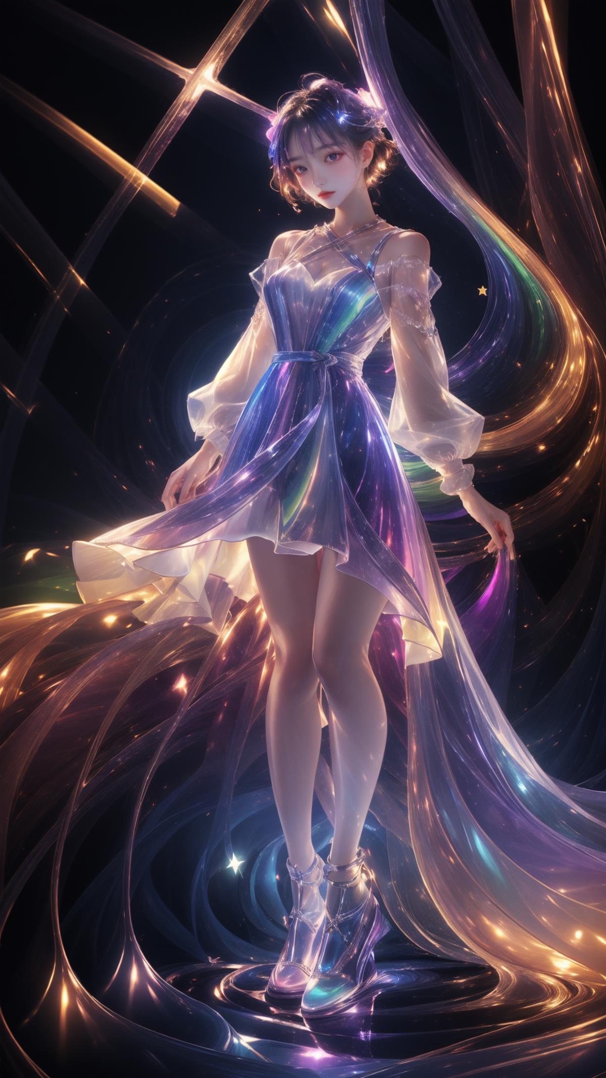 幻光琉璃 Phantasmal Luminous: The Radiance of Rainbow Dispersion image by XiuAI