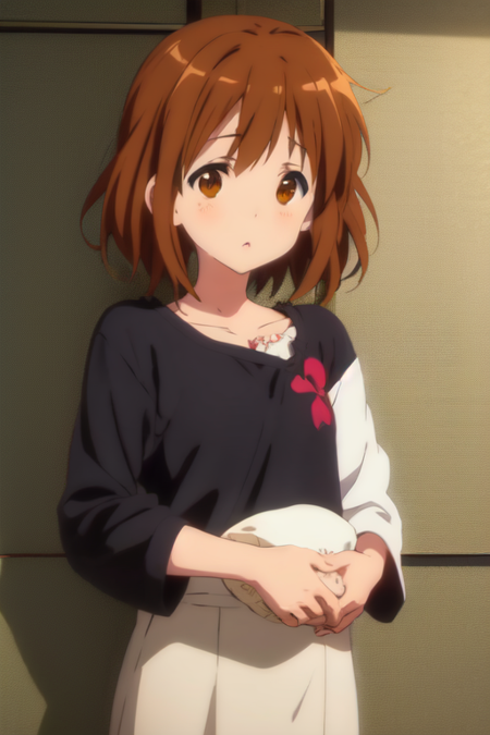 kyoto animation screencap, anime screencap, brown eyes, <lora:kyoto animation_artstyle_LoCon:0.5>, yui hirasawa, brown hair, medium hair,