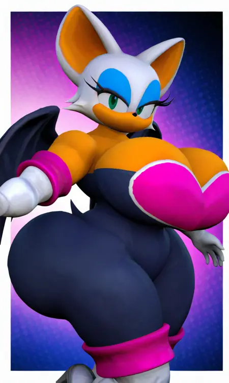 Rouge the Bat Low poly // Vulkyasha