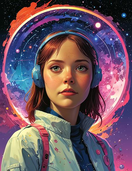 ([by Raina Telgemeier|by Kazuo Umezu]:1.5), (Quantum Synthwave, merging quantum concepts with synthwave aesthetics, a retro-futuristic journey through quantum realms:0.5)