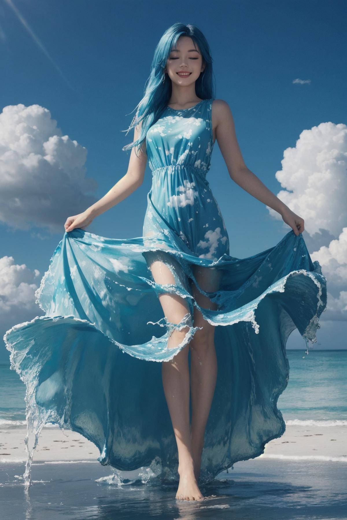 【Concept】Liquid Clothes/Liquid Dress 水裙 image by marshall424