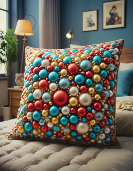 professional breathtaking cinematic movie still of a EPbblestyleSDXL Pillow, 
<lora:EPbblestyleSDXL:1>,hyper detailed masterpiece, dynamic, awesome quality,