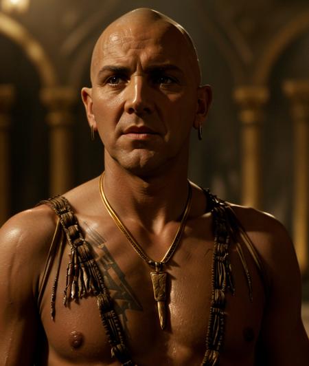 <1m0th3>, High definition, ((upper body)), man, Imhotep, detailed eyes, The Mummy