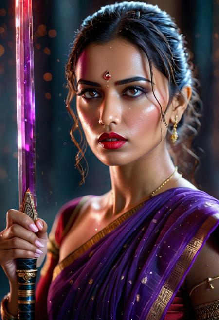 photograph, 3D realistic, extremely beautiful, ultra detailed, highly detailed, incredibly detailed, masterpiece, best quality, detailed background, sharp focus, freckles, cleavage, mature, sexy saree,
cinematic photo of Indian women training with a amethyst crystal sword at the jedi academy, 1girl, .35mm photograph, film, bokeh, professional, 4k, highly detailed, saree, wet hair, long hair, red lips, mature, cleavage.
masterpiece, best quality,, detailed eyes, detailed face, perfect face, highly detailed skin, textured skin,
