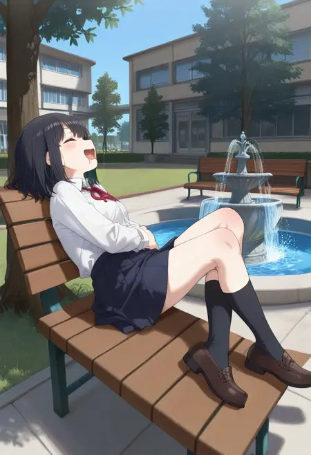 School Courtyard (学校の中庭) |IL・SDXL