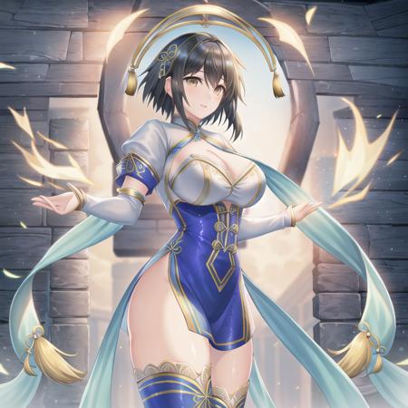 Xianghua, black hair, hair ornament, 
(perfect shiny skin:0.6),  1girl, (beautiful eyes:1.2), 
short hair, 
looking at viewer,
(ginormous breasts:1.2), slender waist,
town, field,
slim and smooth lines, extremely detailed CG unity 8k wallpaper, absurdres, incredibly absurdres, ultra detail, high resolution, ultra detailed, best quality, amazing, top quality,
cinematic lighting, (original: 1.2), (realistic: 1.2), 8k uhd, dslr, soft lighting, high quality, film grain, Fujifilm XT3
 <lora:char1_5Xianghua:0.5>