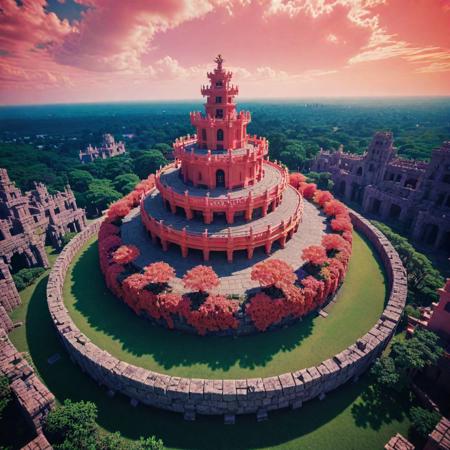 (stylized by Leanne Surfleet:0.8) and (Sailor Moon:1.1) and (Hiroyuki-Mitsume Takahashi:1.2) , anime key visual, intricate details, landscape of a Beautiful Rich (Coral Castle:1.3) from inside of a Lusaka, Sublime indoors and Planetary rotation in background, Bathed in shadows, Anime screencap, Romantic, Post-Impressionism, Beautifully Lit, 35mm, Autochrome, Orton effect, MOBA style, pixiv, professional