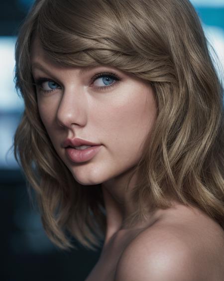 RAW photo, high quality photo portrait of sexy ((Taylor Swift)), cyberpunk background, high definition, high resolution, (detailed skin, skin blemish:1.2), (detailed skin texture), detailed mouth, detailed chin, detailed nose, dramatic lighting, cinematic lighting, high definition, high quality, Fujifilm XT3, studio photo, photoshoot, award winning photography, (by David LaChapelle:0.90), (by Annie Lebovitz:0.90), <lora:AddDetail:0.3>, <lora:DetailedEyes:0.3>, <lora:DSSB:0.4>, <lora:FilmG3:0.2>, <lora:LowRA:0.25>, <lora:Taylor Swift:0.3>