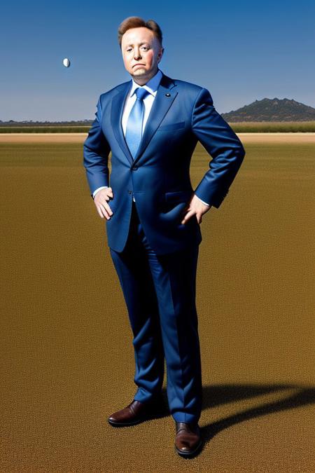 Man in suit full body portrait elon-gate-moon-musk