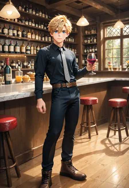 male tight-fit business suit (Pony)