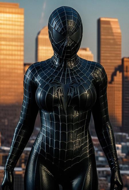 score_9, score_8_up, score_7_up, best quality, realistic, masterpiece, beautiful detail, hyperrealistic, afternoon sky, ((1girl, woman body, big breasts)), amazing detailed full body portrait of a beautiful girl, wearing a realistic and highly detailed black raimi spider-man suit, ((huge muscular girl)), ((wears black spiderman mask)), professional model wears ultra - detailed black raimi spider - man suit, ultra - detailed and grained black raimi spiderman suit, suit covered entire body and hand, black spiderman gloves, wet, (dancing), (full body), (dirty skin), octane render, highly detailed, volumetric, dramatic lighting, (highest quality:1.1), (HDR:1.3), (top quality, best quality), realistic, high definition,