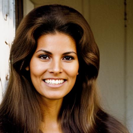<lora:RaquelW2:1>, long straight brown hair, circa 1980, (Frontal view, smiling at camera, portrait:1.4), (highly detailed, ambient light, volumetric light, HDR light, RAW, 8K, bokeh)