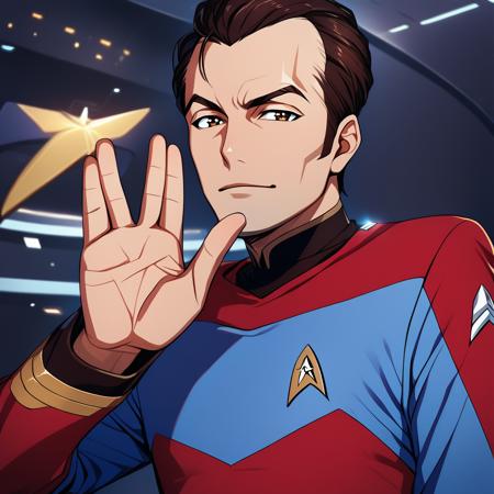 LIVE LONG AND PROSPER LEFT HAND UP RIGHT HAND UP