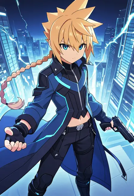 ("Illustrious" Ver)"Azure Striker Gunvolt" & "Luminous Avenger X" Main Art Style