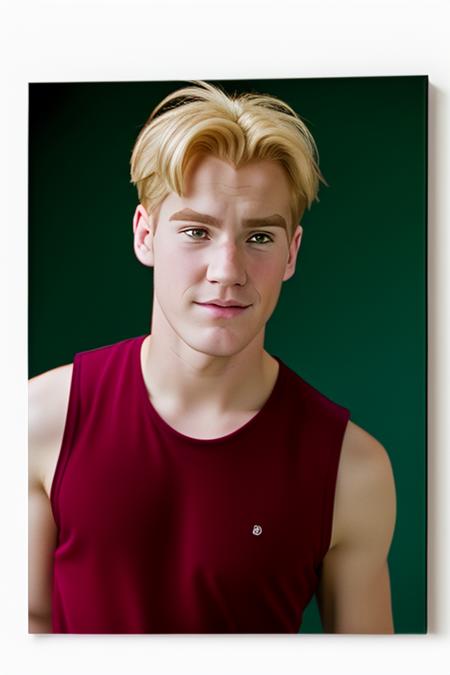 <lora:Cale-V2_HH-000020:0.7> c6l3,(disney style drawing),1boy, man looking at viewer<lora:DisneyRenV2:-0.00> 
disneyrenaissance style, blonde hair, (dark red tank top), (realistic), fasion photograph, 90's
white background, close-up
