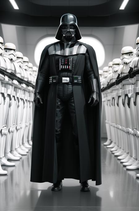 darth vader,standing in front of a group of storm troopers in a room, no_humans, stairs, statue, traditional_media
hood, hood_up, boots, darth vader helmet,cape,
<lora:Agent47_hitman-KK77-V1:0.1>,<lora:Darth_Vader-KK77-V1:0.7>,darth vader,
1 Man, looking at viewer,(closed mouth:1.0),
NSFW,official art,extremely detailed CG unity 8k wallpaper, perfect lighting,Colorful, Bright_Front_face_Lighting,
(masterpiece:1.0),(best_quality:1.0), ultra high res,4K,ultra-detailed,
photography, 8K, HDR, highres, absurdres:1.2, Kodak portra 400, film grain, blurry background, bokeh:1.2, lens flare, (vibrant_color:1.2)