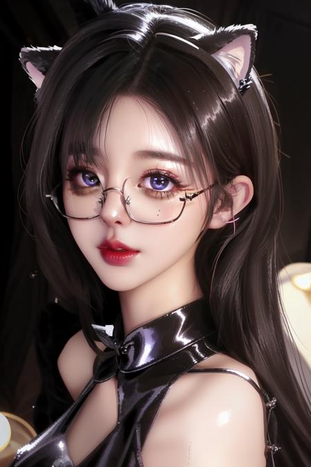 closeup, face, detailed eyes,
cinematic, masterpiece, detailed, extreme details, extreme res, lighting,
1girl, animal ears, (sexy:1.2), shiny hair, shiny, shiny skin, shiny clothes, realistic, (photorealistic:1.1),
<lora:LittleMoMoV1.0-000006:1> LittleMoMo, glasses