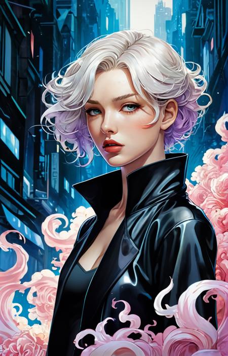 ethereal fantasy concept art of comic anime artwork Dystopian style Watercolor painting by Miles Aldridge,Anthony van Dyck,Anime,epic Portrait,close up of a Misshapen Digital Age a crowd of 22yo,Hazy conditions,Fujifilm XT3,Selective focus . Vibrant, beautiful, painterly, detailed, textural, artistic . Bleak, post-apocalyptic, somber, dramatic, highly detailed . anime style, key visual, vibrant, studio anime, highly detailed . graphic illustration, comic art, graphic novel art, vibrant, highly detailed . magnificent, celestial, ethereal, painterly, epic, majestic, magical, fantasy art, cover art, dreamy