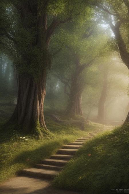 masterpiece, best quality, high quality,extremely detailed CG unity 8k wallpaper, An enchanting and dreamy scene of a fantasy forest, with towering trees, glowing mushrooms, and hidden fairy glens, creating a sense of mystique and enchantment, artstation, digital illustration, intricate, trending, pastel colors, oil paiting, award winning photography, Bokeh, Depth of Field, HDR, bloom, Chromatic Aberration ,Photorealistic,extremely detailed, trending on artstation, trending on CGsociety, Intricate, High Detail, dramatic, art by midjourney