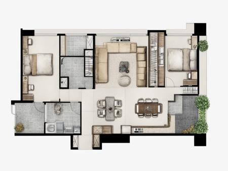 <lora:JJsFloorPlan_XL:1.>, ((best quality)),((masterpiece)),  (((Floor plan))), chair , wall ,rug , lamp, flower, vase , chair ,ceiling , plant, window ,curtain ,television ,couch, , white background, ultra detailed, full detailed,  ((water color)),
high contrast,  enough detail, enough detail, high resolution, super realistic, Photorealistic, highly detailed, high quality,