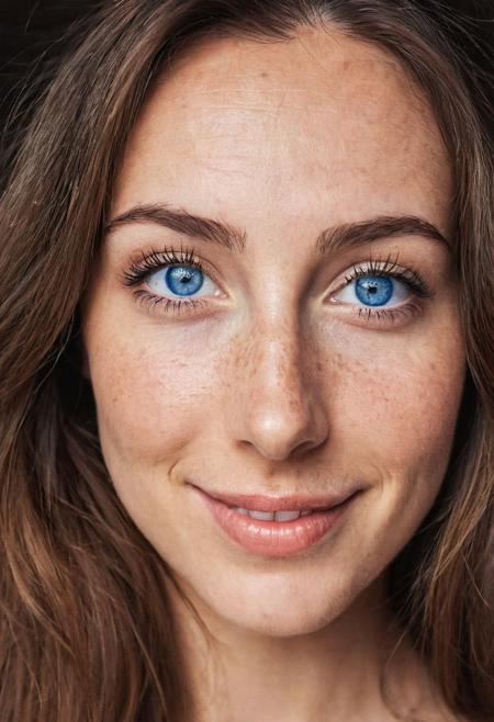 instagram photo, photo of a beautiful 30 years old European woman, very pretty, fit, smile, shy smile, skinny, highly detailed face, highly detailed skin, freckles, natural breasts, large breasts, perfect breasts, hard nipples, Rounded ass, brunette hair, pubic hair, long hair, straight hair, blue eyes, perfect eyes, detailed eyes, happy, hard shadows, dark, nighttime, overexposed filter
