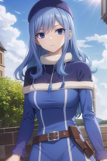 juvialockser, <lora:juvia lockser s7-lora-nochekaiser:1>,
juvia lockser, long hair, blue eyes, blue hair, wavy hair, hair between eyes,
BREAK hat, dress, belt, fur trim, fur hat, capelet, blue dress, long sleeves,
BREAK outdoors, nature, forest, sky, clouds, sun,
BREAK looking at viewer, (cowboy shot:1.5),
BREAK <lyco:GoodHands-beta2:1>, (masterpiece:1.2), best quality, high resolution, unity 8k wallpaper, (illustration:0.8), (beautiful detailed eyes:1.6), extremely detailed face, perfect lighting, extremely detailed CG, (perfect hands, perfect anatomy),