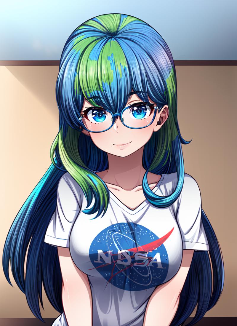 Earth Chan (Simple Anime Shading) image by worgensnack