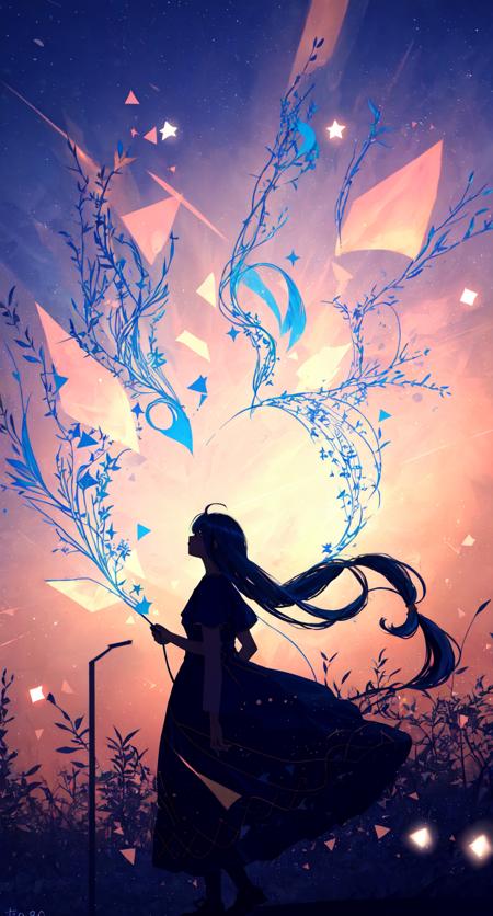 [LoHa] Vines /あおふじ/青藤 Style (With multires noise version) LoHa-pynoise v1.0