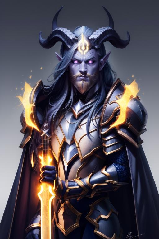 Eredar (Draenei, Lightforged, Man'ari) from World of Warcraft image by yves_jotres