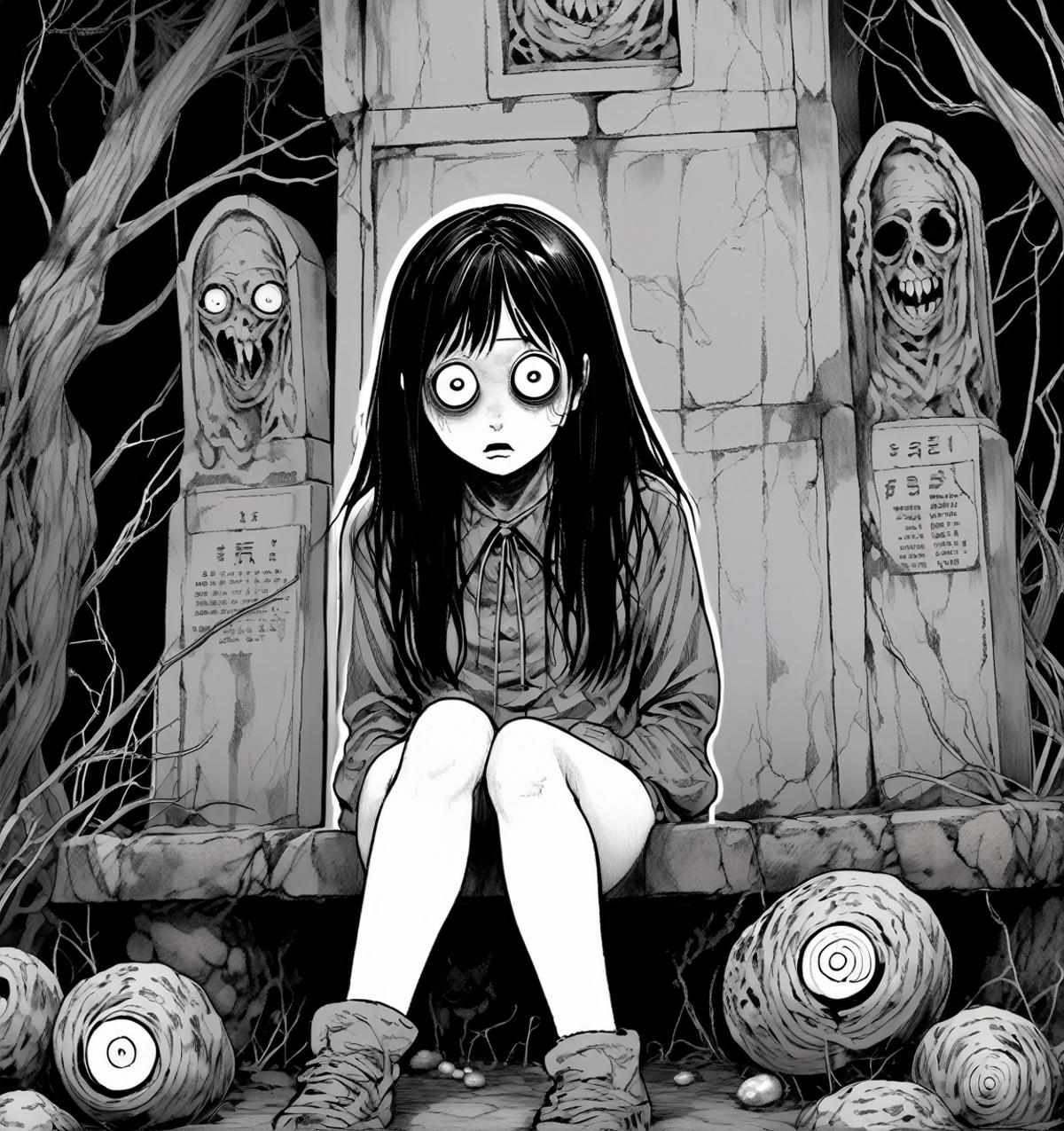 Junji Ito Style {SDXL Now Supported} image by ai_degenx