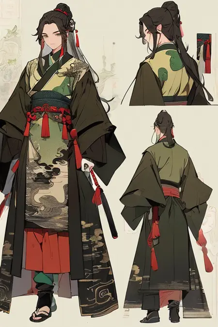 古风 汉服 公子 人物设定 - Beautiful man in Hanfu persona