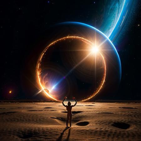 stretch, Sharp image, 4k, 8k, Detailed and Intricate, Cinematic,  
OverallDetail,  ultra detailed, ultra resolution, vault, no people, fully generated, amazing, beautiful, highest quality, detailed, futuristic, perfect, 4k definition, great lighting,  with an aura, black hole, many colors, event horizon