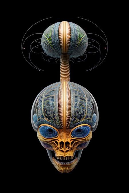 alien brain in the style of xk3mt1ks, black background, still life,  
<lora:xk3mt1ks:1.0>