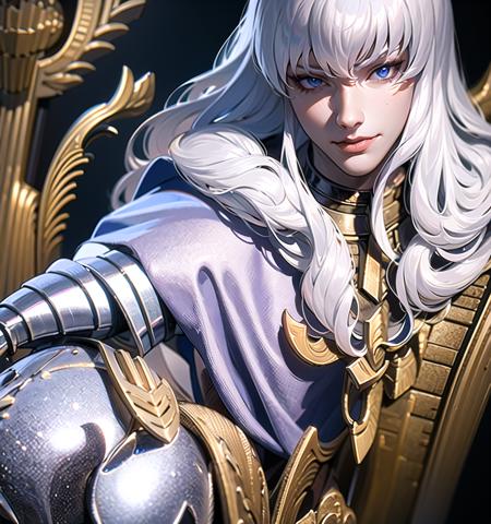 (griffith), dalcefo, 1boy, solo,white armour