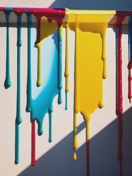 <lyco:DrippingArt:1.0> dripping dripping paint, lurking, hiding from emojis, brutal, sunlight and shadows