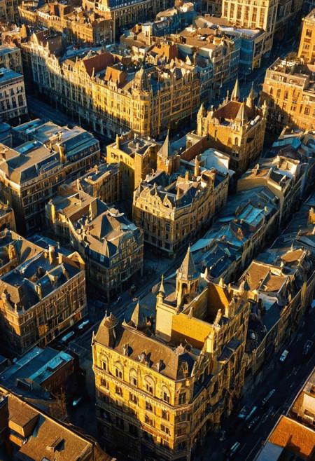sunny yellows, and deep blues city, professional photography, natural lighting, natural lighting, volumetric lighting maximalist. intricately detailed, complex, elegant, expansive, fantastical, film photography style, light grain, medium grain, heavy grain