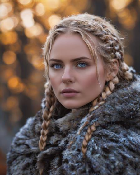 ((((masterpiece)), photographic)), professional detailed portrait, ultra high detail, sharp, insanely detailed, 



A fiercely proud Nordic girl stands, her presence exuding unwavering strength. Her blonde braids cascade down her back, framing a face marked by determination and resilience. This stunning portrait captures her piercing blue eyes, reflecting the icy landscapes of her homeland. The intricate details of her embroidered Viking armor and fur-lined cloak speak of her warrior spirit. This high-quality painting seamlessly combines power and grace, drawing the viewer into the captivating story of a fierce Nordic warrior princess. playful body manipulations, divine proportion, non-douche smile, gaze into the camera, holographic shimmer, whimsical lighting, enchanted ambiance, soft textures, imaginative artwork, ethereal glow, silent Luminescence, whispering Silent, iridescent Encounter, vibrant background, by Skyrn99, full body, (((rule of thirds))), high quality, high detail, high resolution, (bokeh:2), backlight, long exposure:2,





<lora:xl_more_art-full_v1:0.3>, 
<lora:AetherPunkAIv2:0.5>, aetherpunkai,
<lora:WowifierXL-V2:0.2>, 
<lora:orangeblack:1.0>, 
<lora:ReaLora:0.7>, 
<lora:RMSDXL_Enhance:3>, 
<lora:RMSDXL_Photo:0.8>, 
<lora:psychedelicai-SDXL-V2-000008:1>, 
<lora:EnvyBetterHiresFixXL01:0:hr=1>,  
<lora:add-detail-xl:0.8>, 
<lora:DetailedEyes_V3:1.2>, 
<lora:PerfectEyesXL:1.0>,
<lora:mjv6:0.6>,





