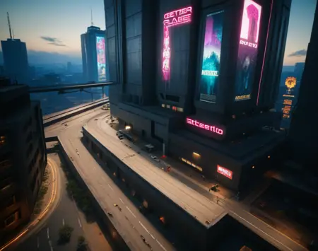 Cyberpunk 2077 Background (Landscape) (Pony) (AD)