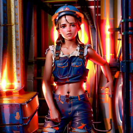 in a soviet coal mine, HQ, portrait of skinny girl (alivik01-7250:1.1) dressed as a miner tired, dirty, sweaty, 8k uhd, high quality, two perfect hands, perfect pose, <delta:alivik01-7250.delta(b8abdb79):1.1>