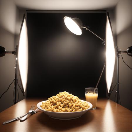 Commercial photography, mac and cheese, studio lighting, (good composition), (in frame), centered, 8k, 4k, detailed, attractive, beautiful, impressive, photorealistic, realistic, cinematic composition, volumetric lighting, high-resolution, vivid, detailed, stunning, professional, lifelike, crisp, flawless, DSLR, 4k, 8k, 16k, 1024, 2048, 4096, detailed, sharp, best quality, high quality, highres, absurdres