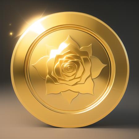 A coin with an engraved rose on it,A gold coin with an engraved rose on it,(masterpiece, top quality, best quality, official art, beautiful and aesthetic:1.2),Game ICON, masterpieces, HD
Transparent background, 3D rendering
2D, Blender cycle, Volume light,
No human, objectification, fantasy, <lora:jinbi:0.6> <lora:GameIconResearch_gem_Lora:1>