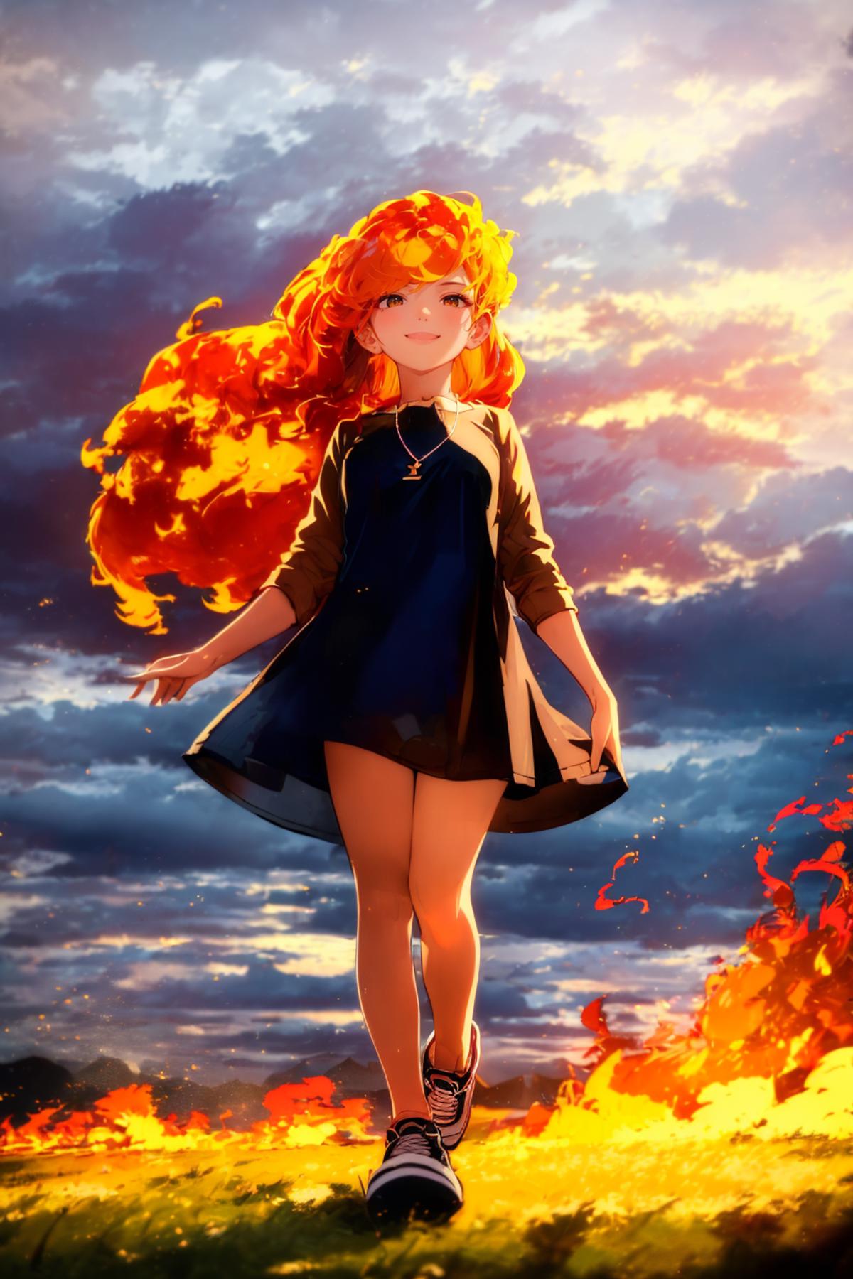 flame_hair 燃烧的头发 image by royalcreed