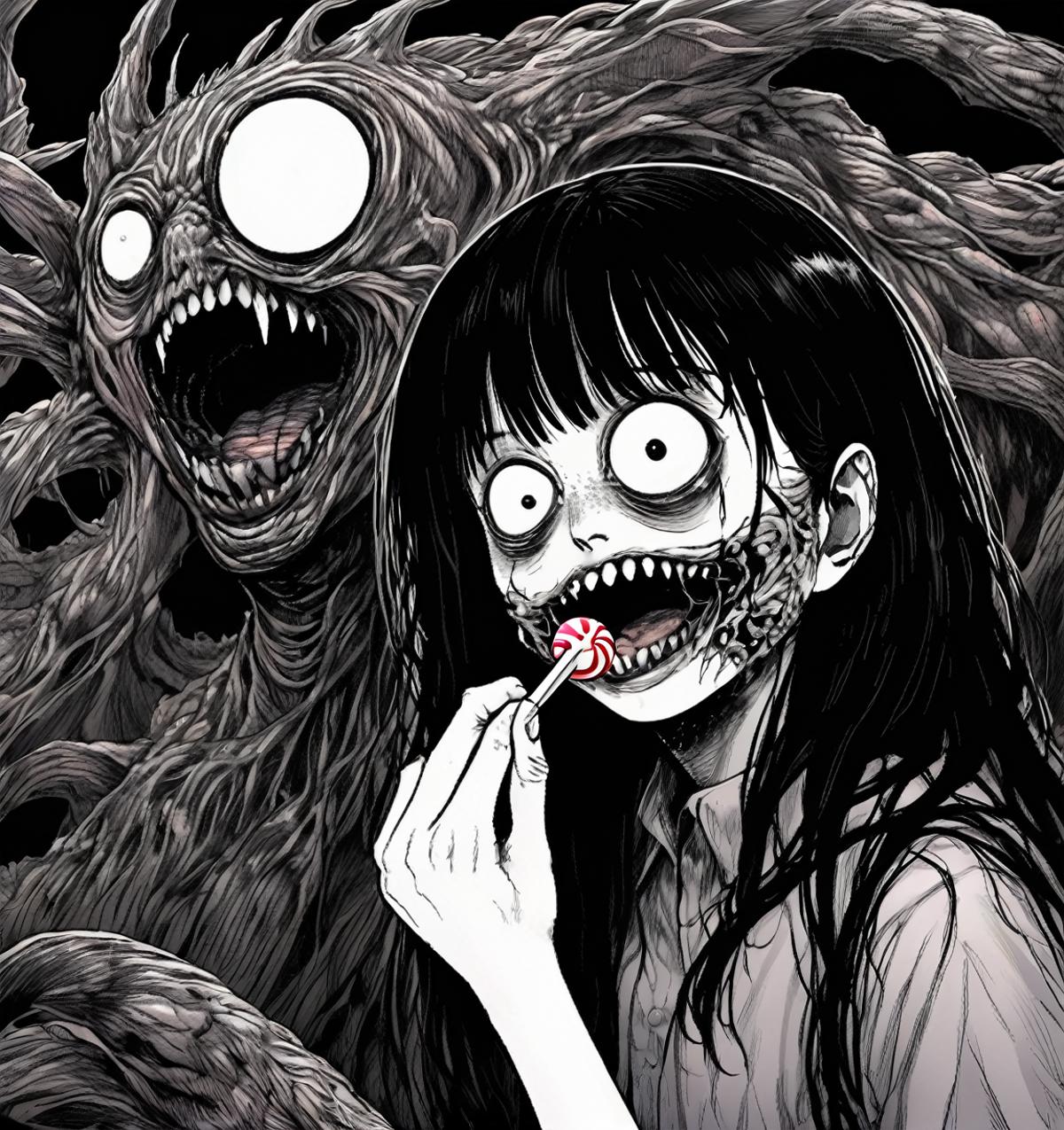 Junji Ito Style {SDXL Now Supported} image by ai_degenx