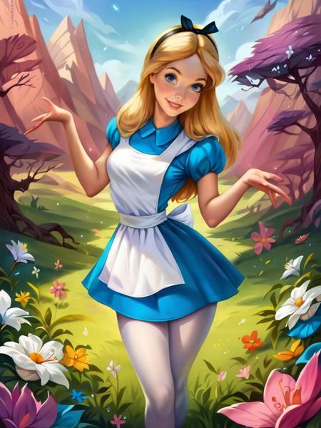 Alice In Wonderland! Disney - SD 1.5 | XL PONY - by YeiyeiArt 