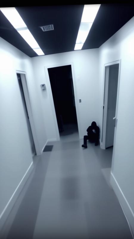 security cam footage of a liminal space, strange, gives off a creepy vibe