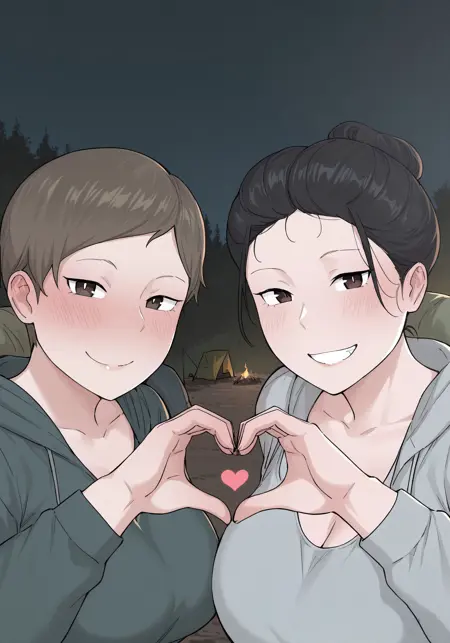 MILFs Kyouko Takanashi and Sayaka Toda (NTRMAN / A Camp with Mom Extend)